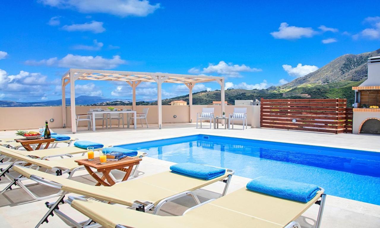 Villa Di Giorgio Heated Pool Kournas Екстер'єр фото