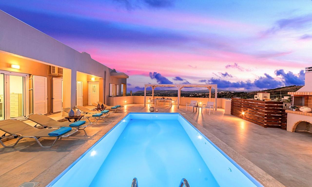 Villa Di Giorgio Heated Pool Kournas Екстер'єр фото